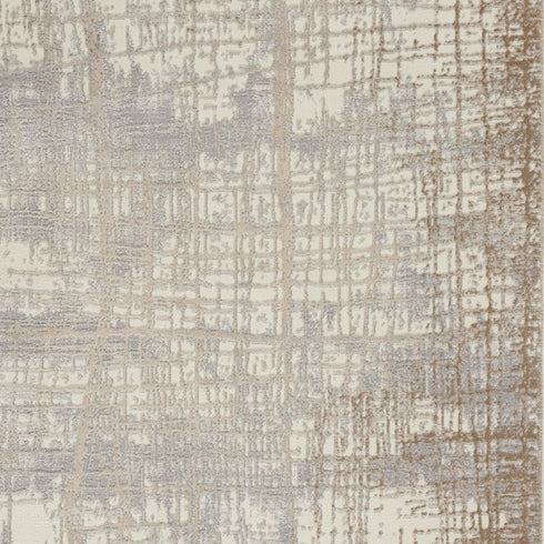 6' X 9' Ivory Abstract Area Rug