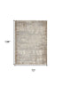 6' X 9' Ivory Abstract Area Rug