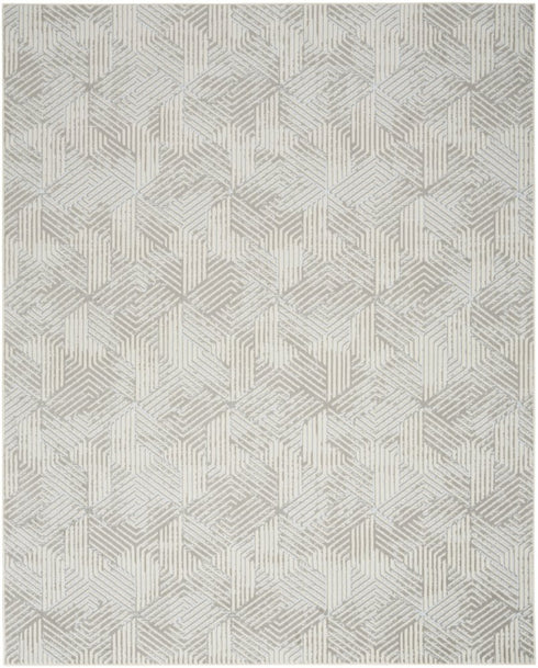 6' X 9' Gray Geometric Area Rug
