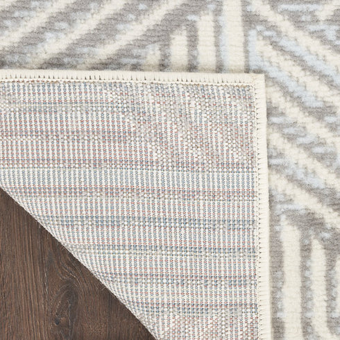 6' X 9' Gray Geometric Area Rug