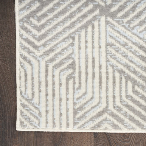 6' X 9' Gray Geometric Area Rug