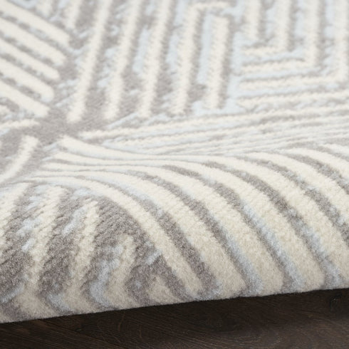 6' X 9' Gray Geometric Area Rug