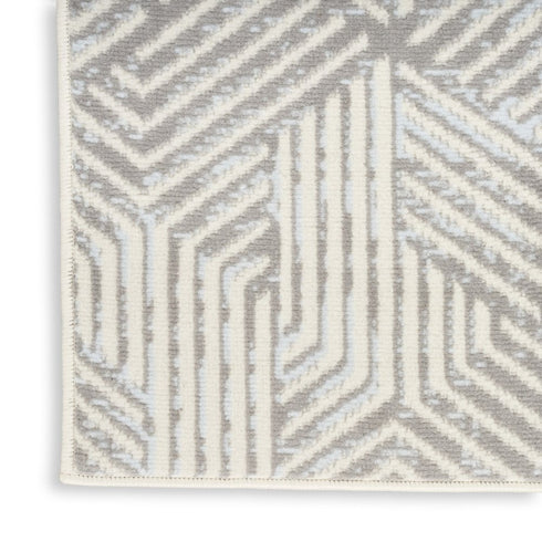 6' X 9' Gray Geometric Area Rug