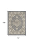 6' X 9' Blue Floral Area Rug