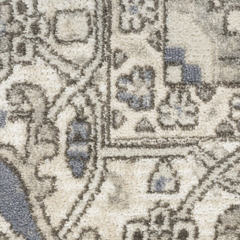 6' X 9' Blue Floral Area Rug