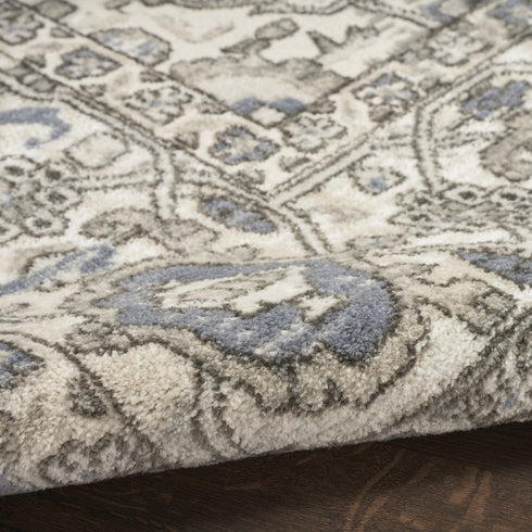 6' X 9' Blue Floral Area Rug