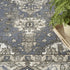 6' X 9' Blue Floral Area Rug