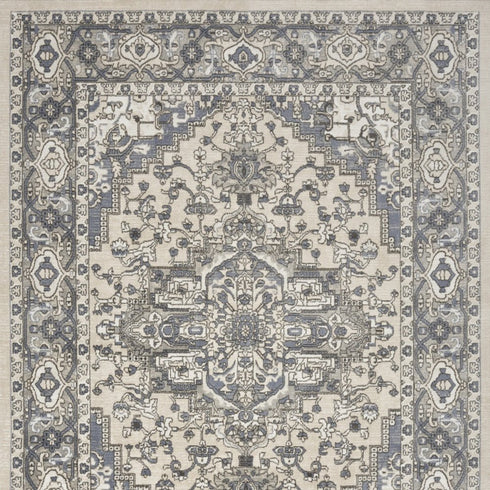 6' X 9' Blue Floral Area Rug
