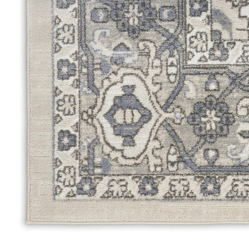 6' X 9' Blue Floral Area Rug