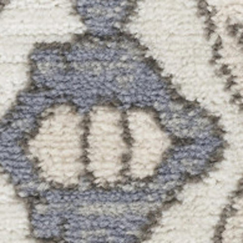 6' X 9' Blue Floral Area Rug