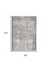 7' X 10' Ivory Abstract Power Loom Area Rug