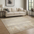 7' X 10' Ivory Abstract Power Loom Area Rug