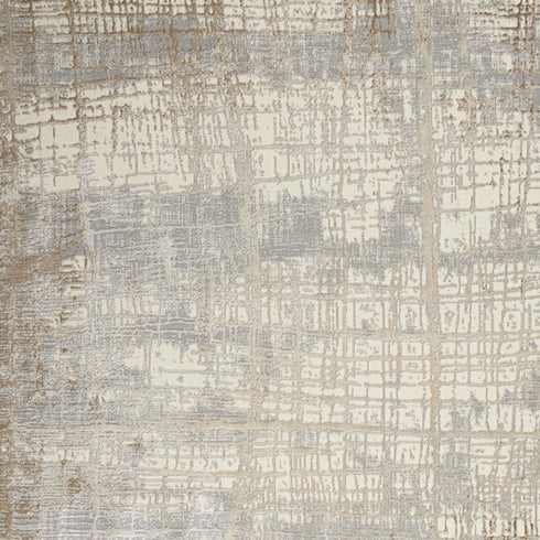 7' X 10' Ivory Abstract Power Loom Area Rug