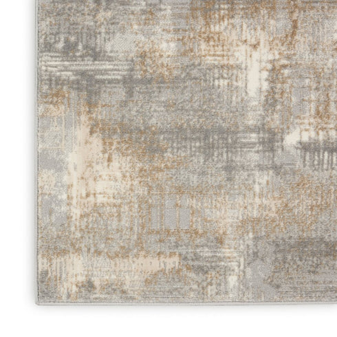 7' X 10' Gray Abstract Power Loom Area Rug