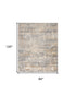7' X 10' Gray Abstract Power Loom Area Rug