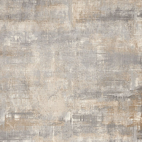 7' X 10' Gray Abstract Power Loom Area Rug