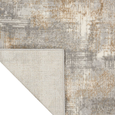7' X 10' Gray Abstract Power Loom Area Rug
