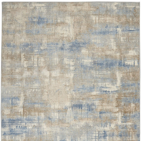 8' X 10' Beige Abstract Power Loom Area Rug