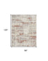 8' X 10' Gray Abstract Power Loom Area Rug