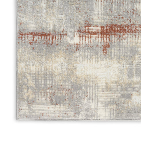 8' X 10' Gray Abstract Power Loom Area Rug