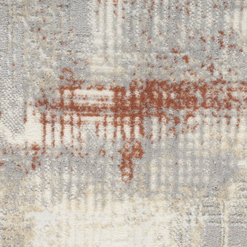 8' X 10' Gray Abstract Power Loom Area Rug