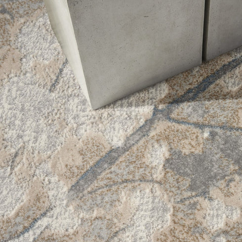 8' X 10' Gray Abstract Power Loom Area Rug