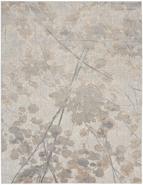 8' X 10' Gray Abstract Power Loom Area Rug