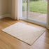 6' Beige Wool Geometric Hand Woven Runner Rug