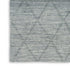 6' Blue Wool Geometric Hand Woven Runner Rug