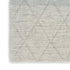6' Gray Wool Geometric Hand Woven Runner Rug