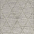 6' Gray Wool Geometric Hand Woven Runner Rug