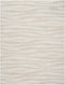 8' X 10' Beige Abstract Shag Power Loom Area Rug