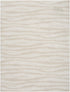 8' X 10' Beige Abstract Shag Power Loom Area Rug