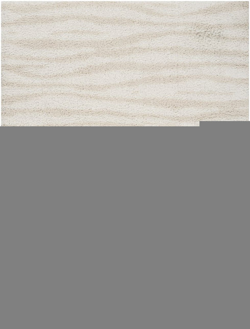 8' X 10' Beige Abstract Shag Power Loom Area Rug
