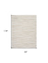 8' X 10' Beige Abstract Shag Power Loom Area Rug