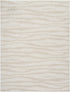 8' X 10' Beige Abstract Shag Power Loom Area Rug