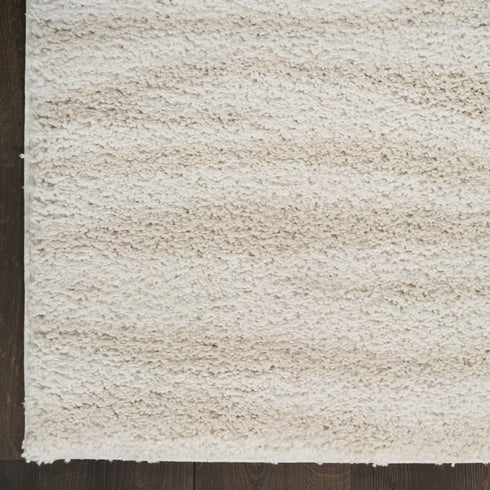 8' X 10' Beige Abstract Shag Power Loom Area Rug