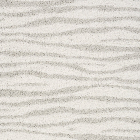 8' X 10' Gray Abstract Shag Power Loom Area Rug