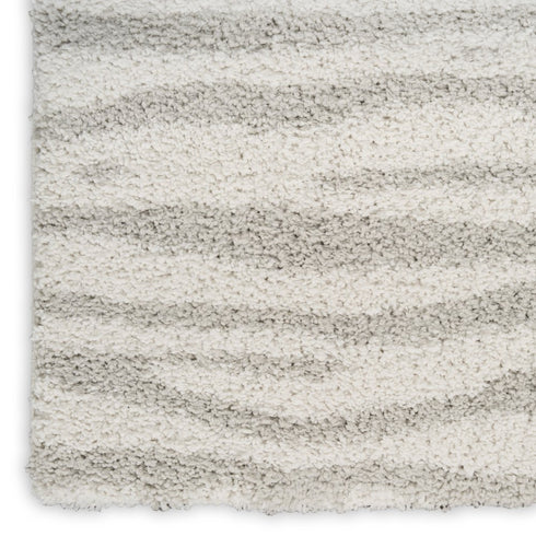 8' X 10' Gray Abstract Shag Power Loom Area Rug