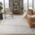 8' X 10' Gray Abstract Shag Power Loom Area Rug