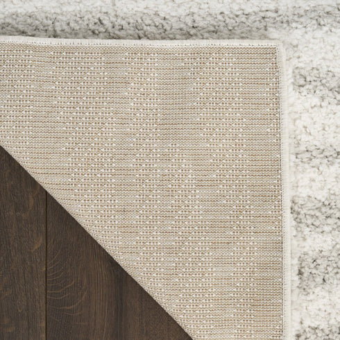 8' X 10' Gray Abstract Shag Power Loom Area Rug