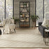 8' X 10' Beige Wool Geometric Hand Woven Area Rug