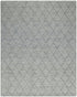 8' X 10' Blue Wool Geometric Hand Woven Area Rug