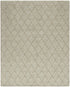 8' X 10' Green Wool Geometric Hand Woven Area Rug