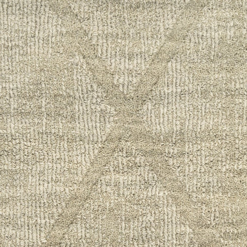 8' X 10' Green Wool Geometric Hand Woven Area Rug