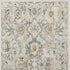 6' Gray Floral Worn Faded Runner Rug