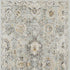 6' Green Floral Worn Faded Runner Rug