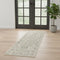 6' Ivory Floral Worn Faded Runner Rug