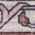 8' Red Floral Power Loom Worn Faded Non Skid Runner Rug