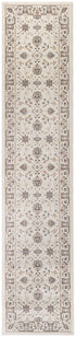 6' Ivory Floral Worn Faded Runner Rug